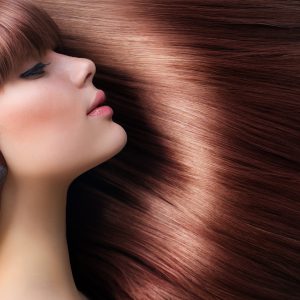 Brown Hair. Beautiful Woman with Healthy Long Hair bruin lang haar kapper